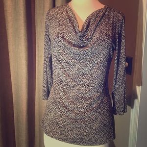 Cable & Gauge Animal Print blouse.